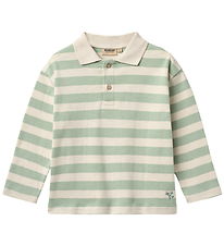 Wheat Polobluse - Fred - Mint Stripe