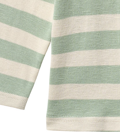 Wheat Polobluse - Fred - Mint Stripe