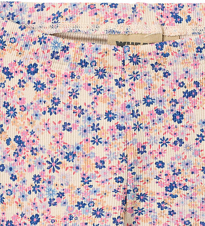 Wheat Leggings - Rib - Jules - Pink Blue Flowers