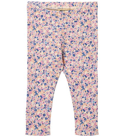 Wheat Leggings - Rib - Jules - Pink Blue Flowers