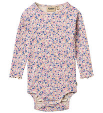 Wheat Body l/æ - Rib - Rie - Pink Blue Flowers