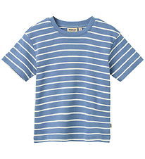 Wheat T-shirt - Fabian - Blue Stripe