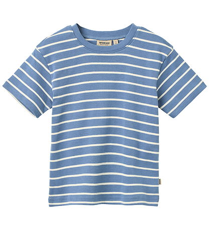 Wheat T-shirt - Fabian - Blue Stripe