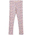 Wheat Leggings - Rib - Jules - Pink Blue Flowers