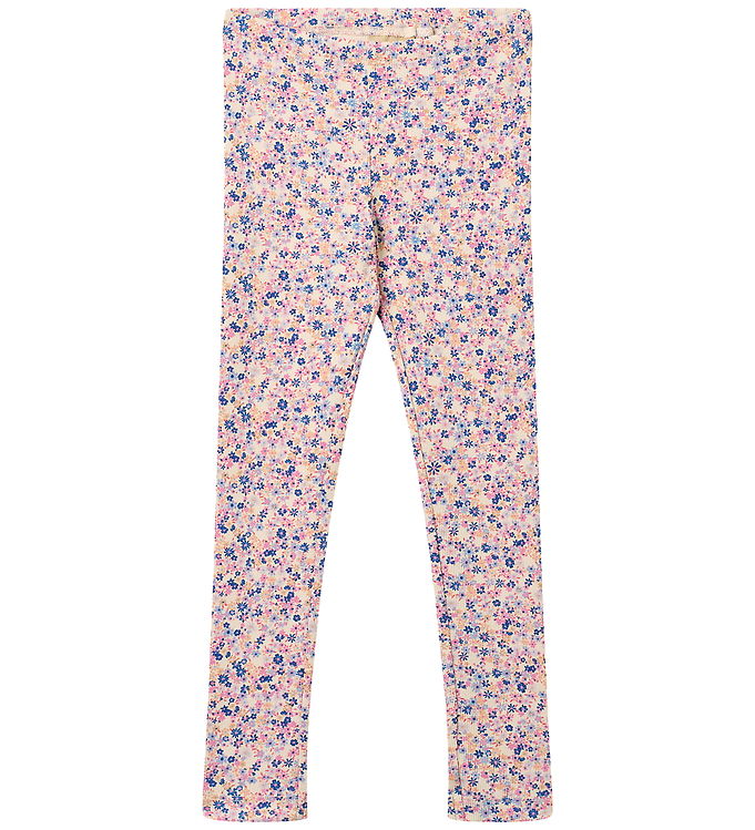Wheat Leggings - Rib - Jules - Pink Blue Flowers