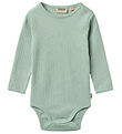 Wheat Bodysuit l/s - Bertie - Green Pool
