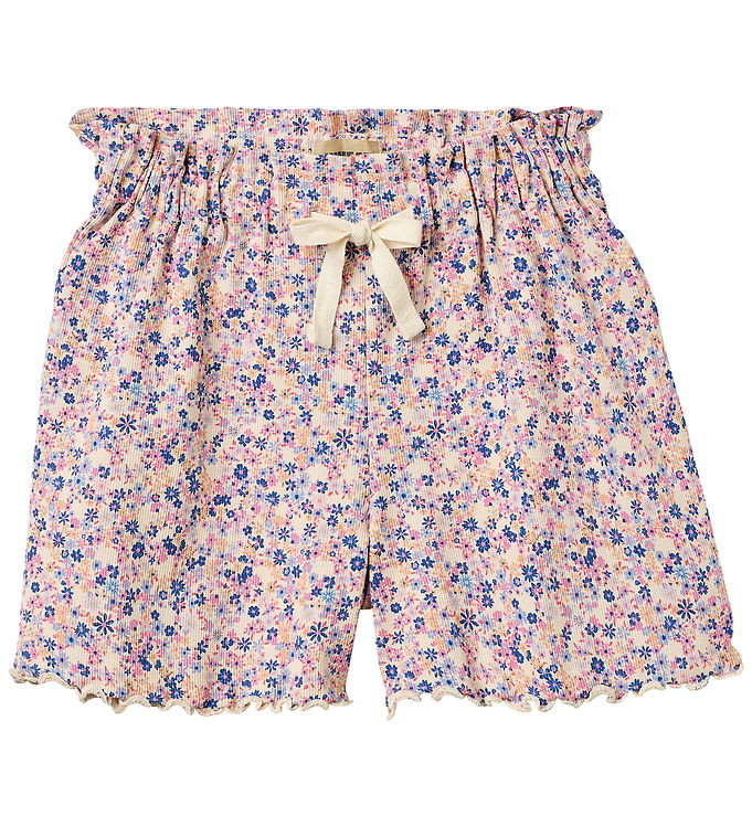 Wheat Shorts - Rib - Ina - Pink Blue Flower billede