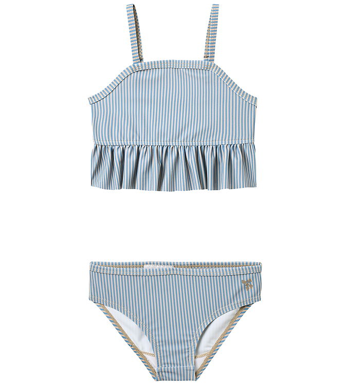 Wheat Bikini - UV40+ - Lærke - Blue Swim Stripe