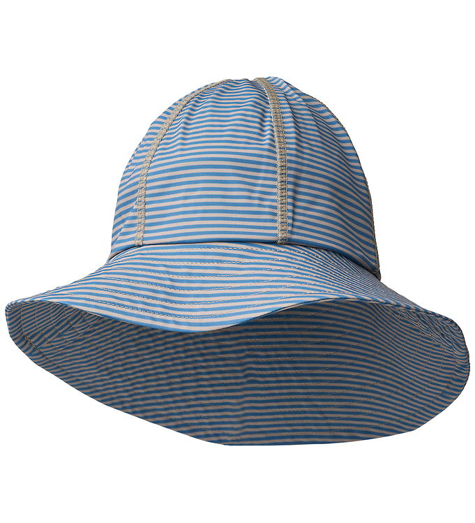 Wheat Badehat - UV40+ - Bora - Blue Swim Stripe
