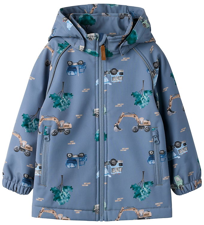 Name It Softshelljakke m. Fleece - NmmAlfa08 - Flint Stone/Work