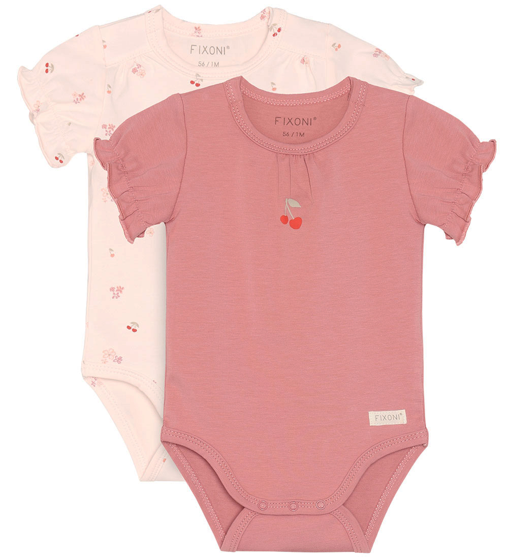 Fixoni Bodys k/ä - 2er-Pack - Dusty Rose - Fixoni - 68 - Body K/Ä