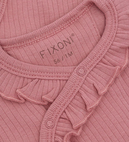 Fixoni Slå-om Body l/æ - Rib - Dusty Rose