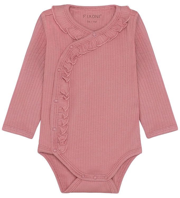 Fixoni Slå-om Body l/æ - Rib - Dusty Rose billede