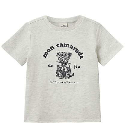 Sofie Schnoor T-shirt - EllieKB - Light Grey Melange