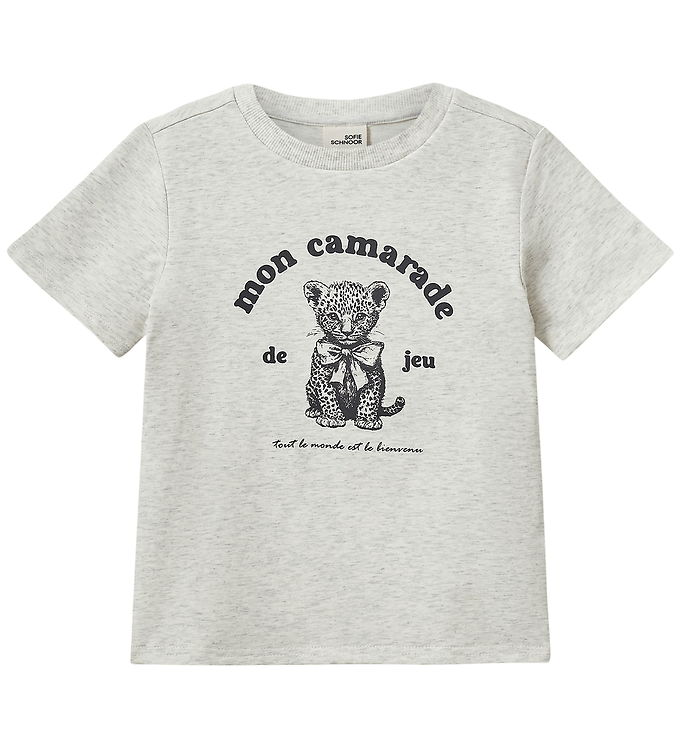 Sofie Schnoor T-shirt - EllieKB - Light Grey Melange