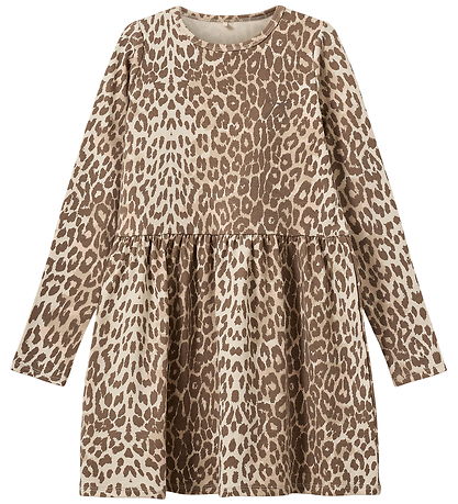 Sofie Schnoor Kjole - Bomuld/Viskose - BerraKB - AOP Beige Leopa