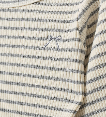 Sofie Schnoor Body l/æ - Rib - DicteSK - Grey Striped