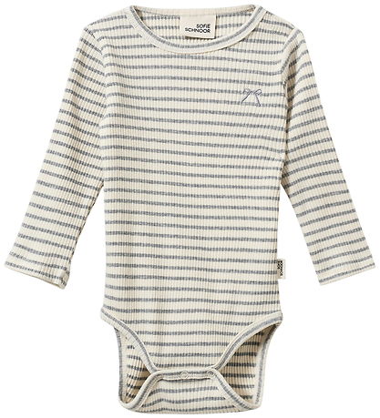Sofie Schnoor Body l/æ - Rib - DicteSK - Grey Striped