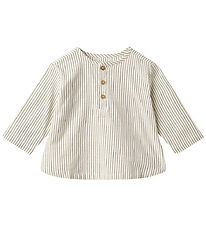 Wheat Skjorte - Bjørk - Dark Blue Stripe