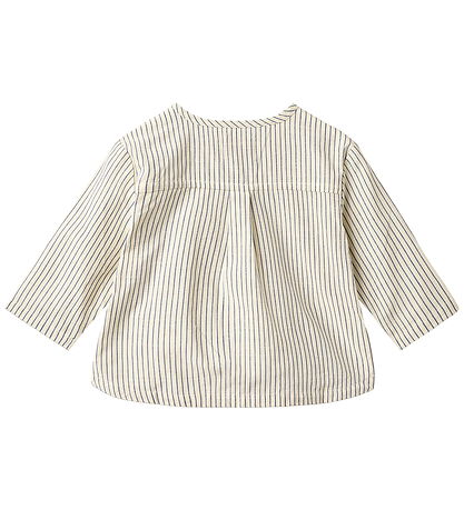 Wheat Skjorte - Bjørk - Dark Blue Stripe