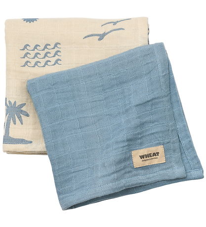 Wheat Stofbleer - 2-pak - Kaya - Faded Denim