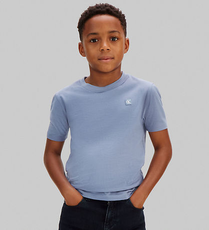 Calvin Klein T-shirt - Mono Mini Badge - Infinity Blue