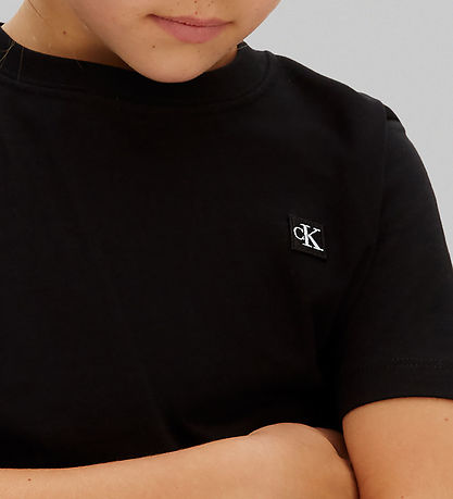 Calvin Klein T-shirt - Mono Mini Badge - Sort