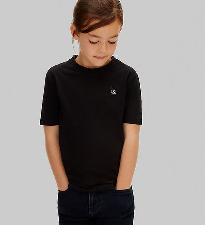 Calvin Klein T-shirt - Mono Mini Badge - Sort