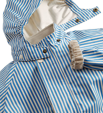 MarMar Regntøj m. Seler - PU - Oddy - Blue Stripe