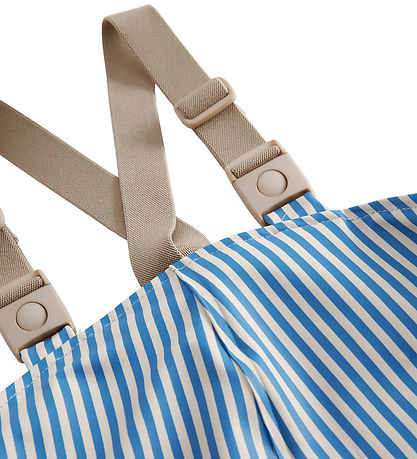 MarMar Regntøj m. Seler - PU - Oddy - Blue Stripe