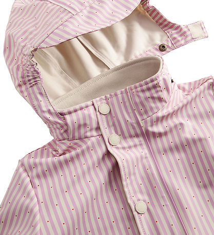 MarMar Regnjakke - PU - October - Pink Stripe