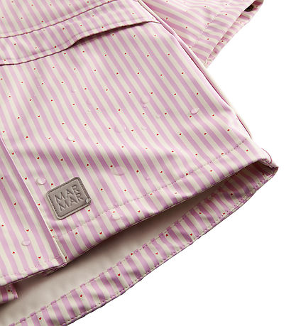 MarMar Regnjakke - PU - October - Pink Stripe