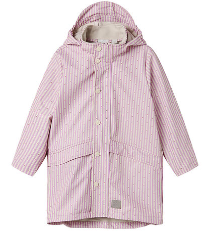 MarMar Regnjakke - PU - October - Pink Stripe