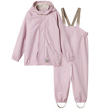 MarMar Regntøj m. Seler - PU - Oddy - Pink Stripe