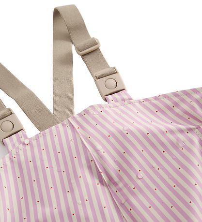 MarMar Regntøj m. Seler - PU - Oddy - Pink Stripe