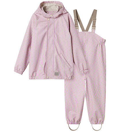 MarMar Regntøj m. Seler - PU - Oddy - Pink Stripe