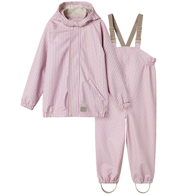 MarMar Regntøj m. Seler - PU - Oddy - Pink Stripe