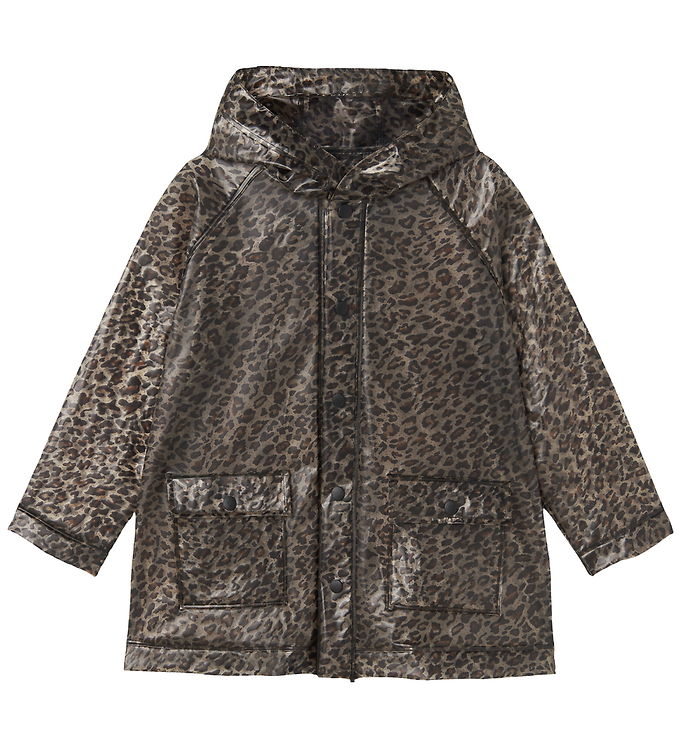 Marmar Odetta Regnjakke Med Leopardprint Og Hætte - Str. 10y 140cm