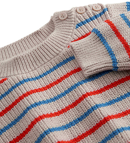 MarMar Bluse - Strik - Teno B - Tomato Mix Stripe