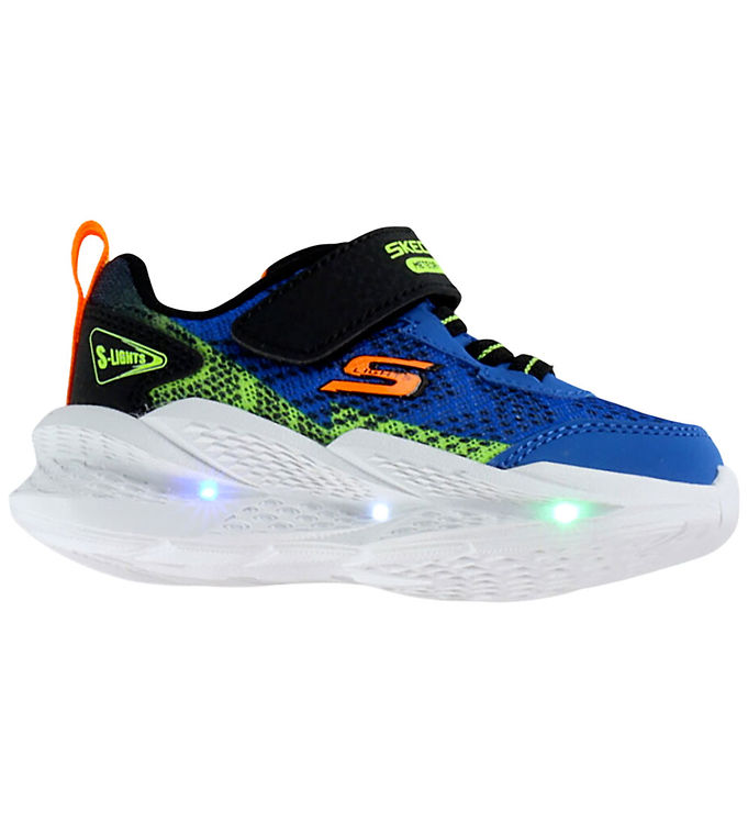 Skechers Sko m. Lys - Meteor Lights - Blå/ Sort billede