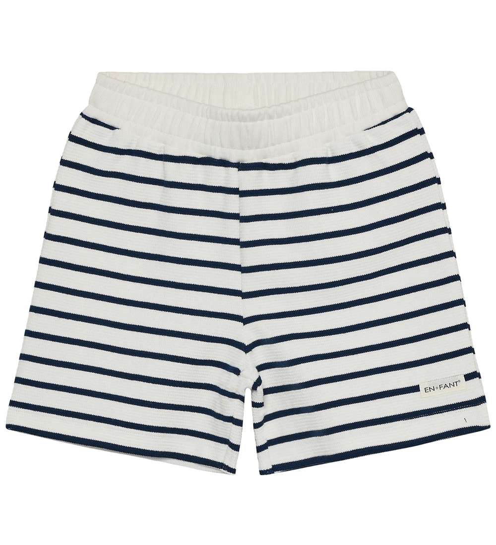En Fant Shorts en Molleton - Stripe - Mdival Blue - En Fant - 10 ans 140 - Shorts 16$
