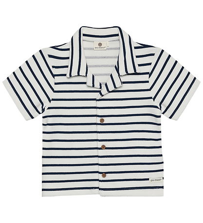 En Fant T-shirt - Stripe - Medieval Blue