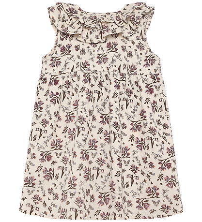 En Fant Kjole - Floral Woven - Eggnog
