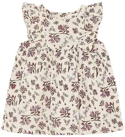 En Fant Kjole - Floral Woven - Eggnog