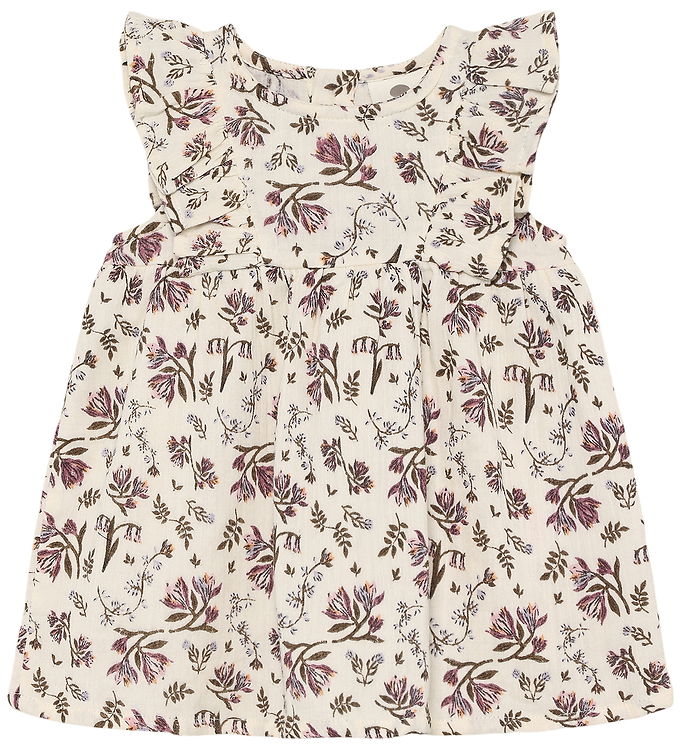 En Fant Kjole - Floral Woven - Eggnog billede