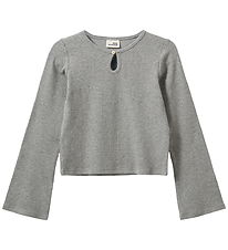 Sofie Schnoor Bluse - Rib - BailoSY - Grey Melange