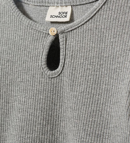 Sofie Schnoor Bluse - Rib - BailoSY - Grey Melange