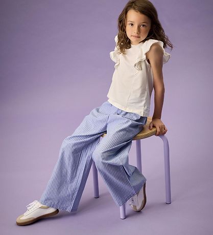 Creamie Bukser - Woven Stripe - Blue Lustre