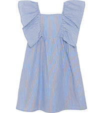 Creamie Kjole - Woven Stripe - Blue Lustre