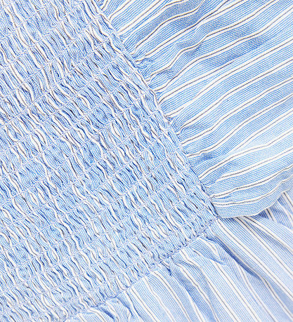 Creamie Kjole - Woven Stripe - Blue Lustre